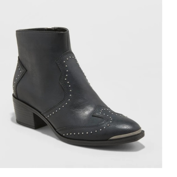 Universal Thread Shoes - Sariah Faux Leather Studded Western Bootie-#62-71